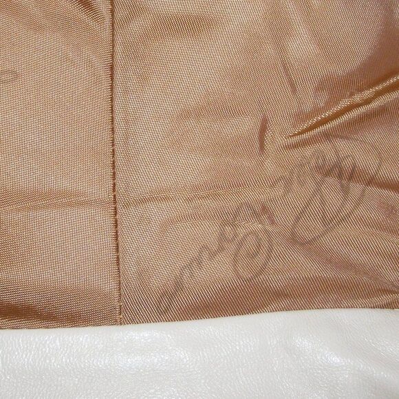 PETER CARUSO Leather Jacket/Coat, S, Tan Body, Fox Fur collar, Pockets - Picture 6 of 15